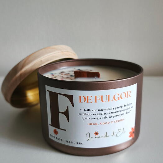 Scented candle F de Fulgor 180g