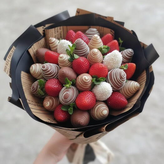 Букет из клубники в шоколаде