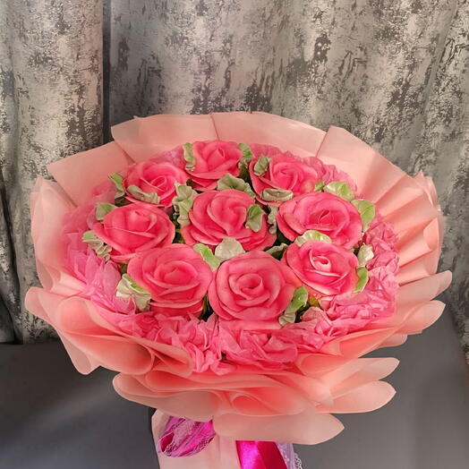 Зефирные- Розовые розы 🌹