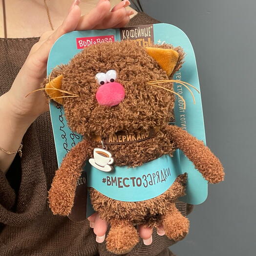 Мягкая игрушка « кофейный кот американо»