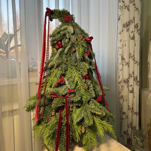 Ёлочка из нобилиса и туи