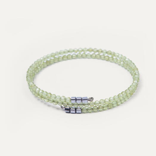 Браслет Ирис Хризолит Rh+ 19 см (BRA1100)