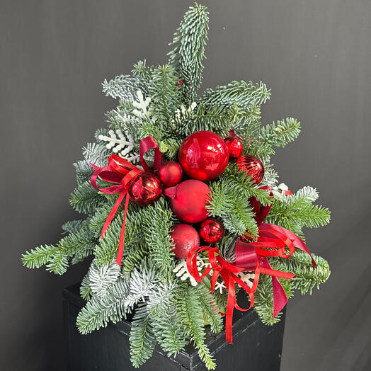 Елка из нобилиса с игрушками