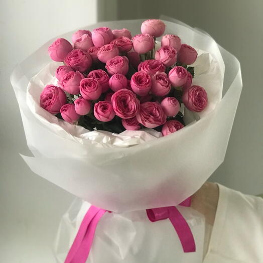 7 веток с кустовых роз Жизель / Giselle Жизель 31 Buket flowers