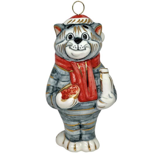 Ёлочная игрушка "Кот Матроскин" (Лефортовский фарфор)