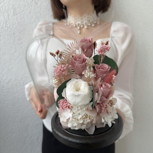 Колба «Первый танец» со стабилизированными цветами