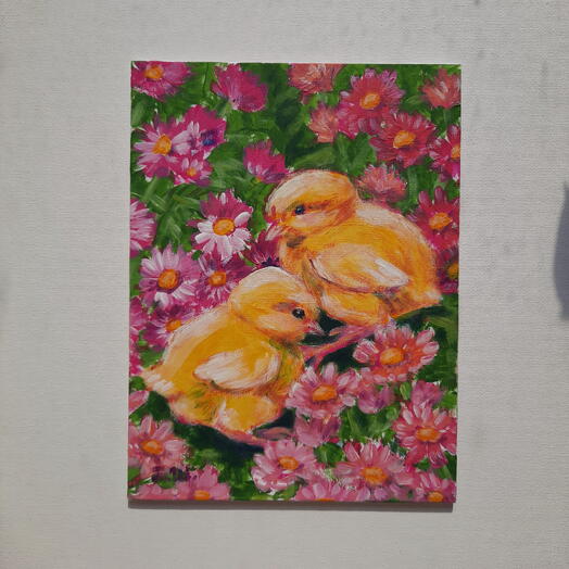 Картина "Два цыплёнка"
