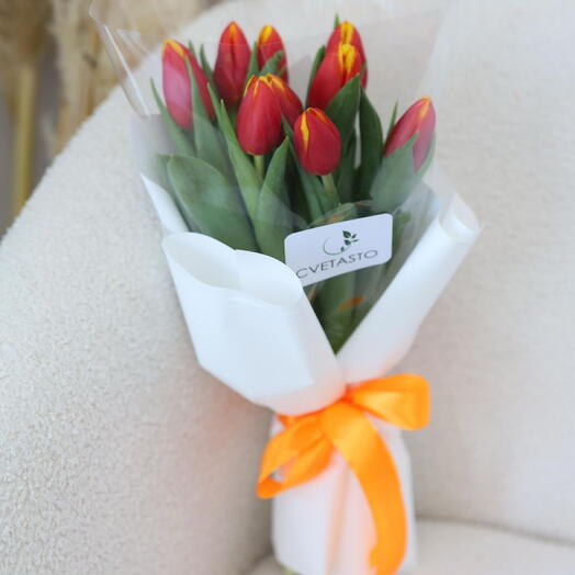 9 қызыл тюльпан