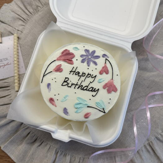 Бенто happy birthday с цветами весенний