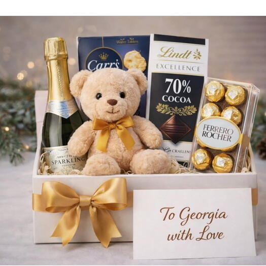 Champagne, Teddy   Ferrero Gift Set
