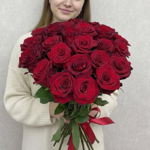 Букет из 25 красных роз Эквадор