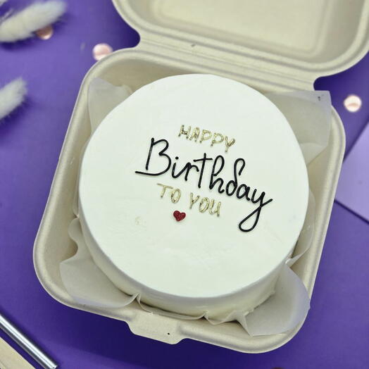 Бенто-торт happy birthday с золотом