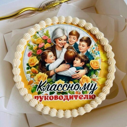 Бенто-торт «Классному руководителю» на выпускной, на последний звонок, на выпускной из начальной школы