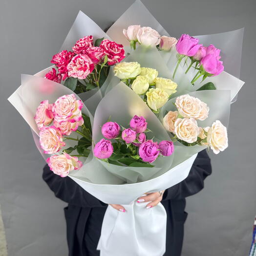 Микс из кустовых роз