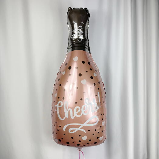 Воздушный шар бутылка шампанского гелий 1шт. Helium balloon bottle of champagne 1 pcs
