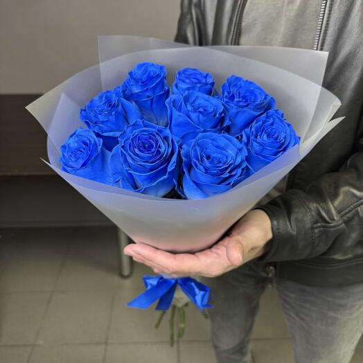9 синих роз