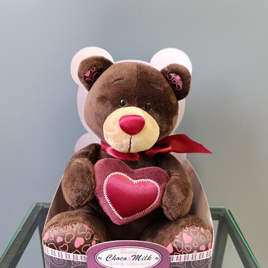 Мягкая игрушка " Медведь CHOCO с сердечком " 💝
