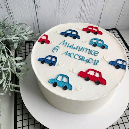 Торт « с именем и месяцами» машинки