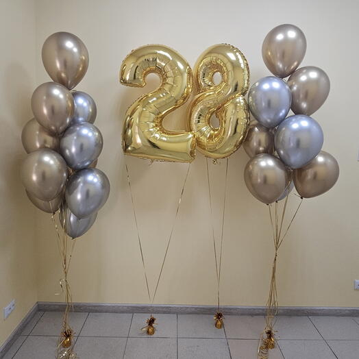 Воздушные шары на 28 лет