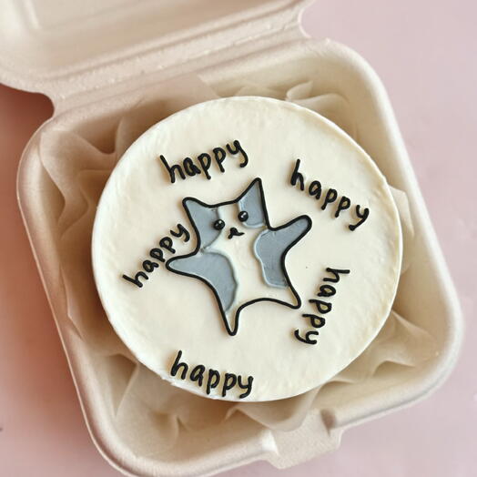 Бенто-торт с котиком на День Рождения «happy happy»