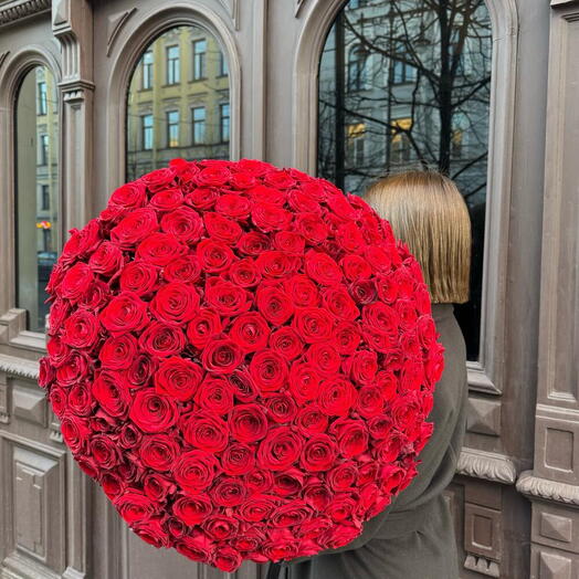 Букет из 151 красной розы Ред Наоми 60 см | 🌹 Премиум качество
