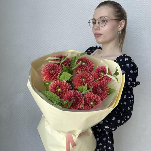 Георгины шарики🌸🧡