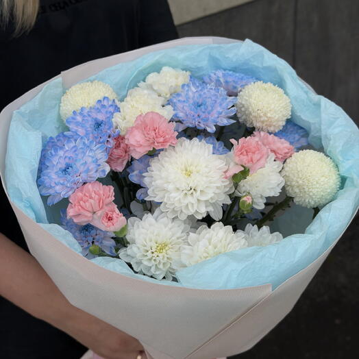 Букет в голубых оттенках 🌸
