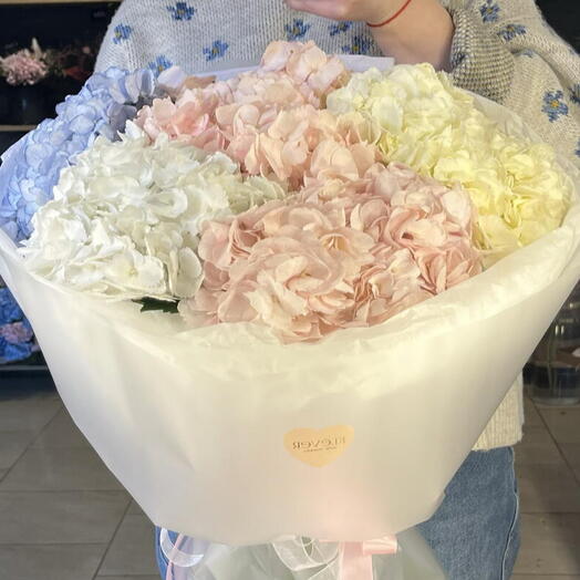 Букет из 5 гортензий
