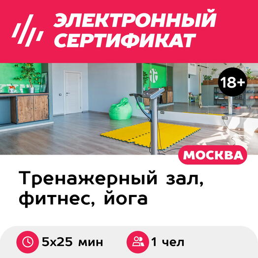 Подарочный сертификат Абонемент на индивидуальные EMS-тренировки, 1 чел. (5х25 мин., Химки)