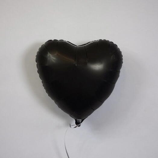 Шар гелиевый - Сердце черное 45 см