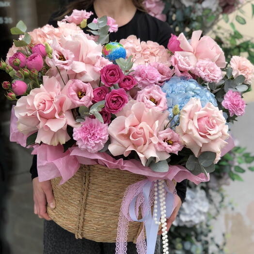 🌸🌸🌸Корзина с цветами «Нежность»