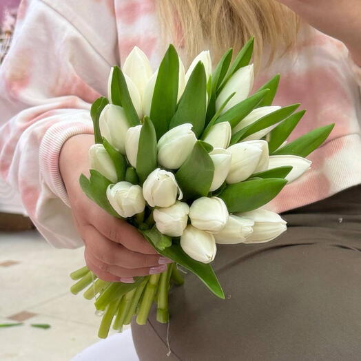 Букет невесты из белых тюльпанов 🤍😍