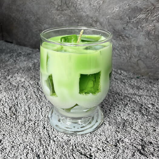 Свеча ручной работы «айс матча»🧊💚