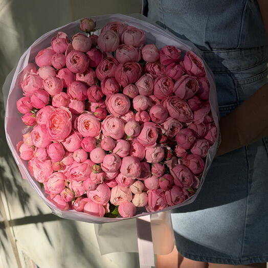 Peony spray roses bouquet L size