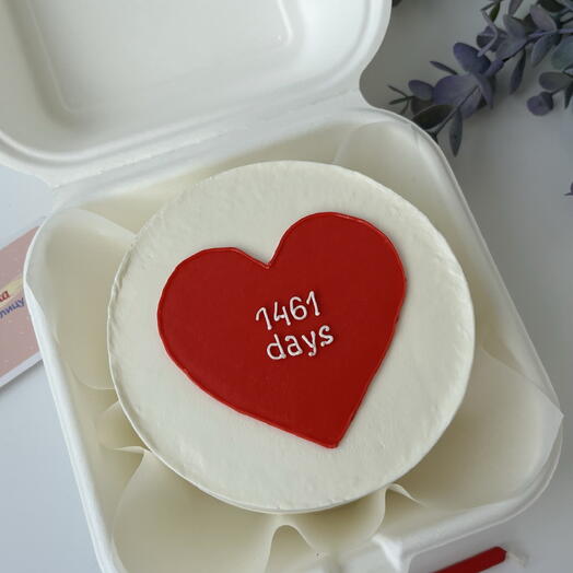 Бенто торт с сердцем на годовщину, для любимых