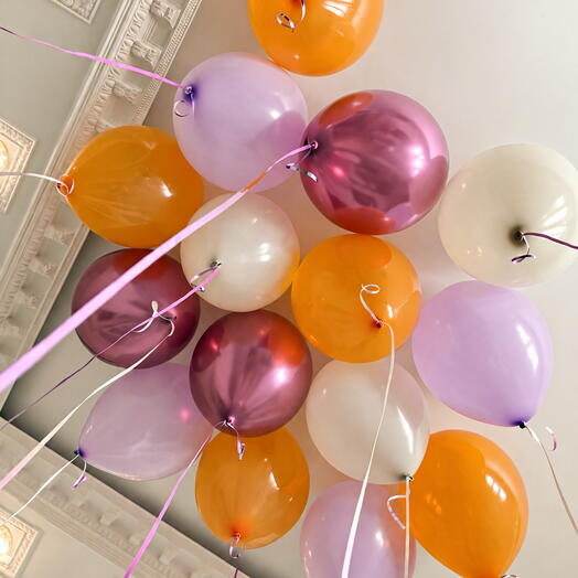🎈 Гелиевые шары под потолок «Яркий микс»