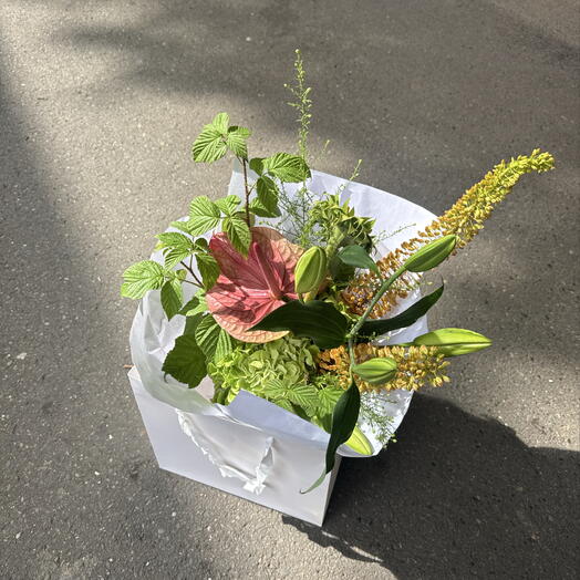 букет с антуриумом