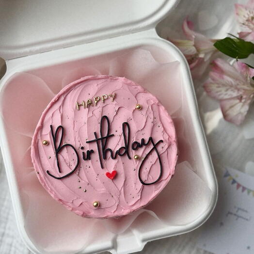 Бенто - торт «Happy Birthday» любимой, жене, сестре, подруге, девушке, маме, бабушке, коллеге