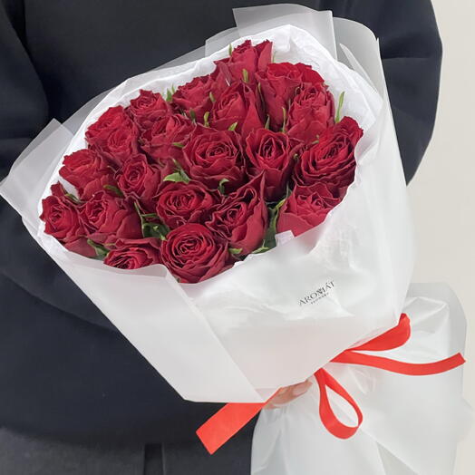 Букет из 21 розы Кенийские красные