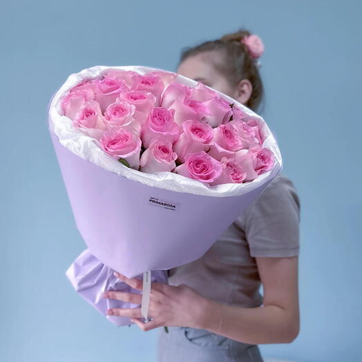 Букет из 25 роз Мондалла «Розовый рай» 🌸 39659