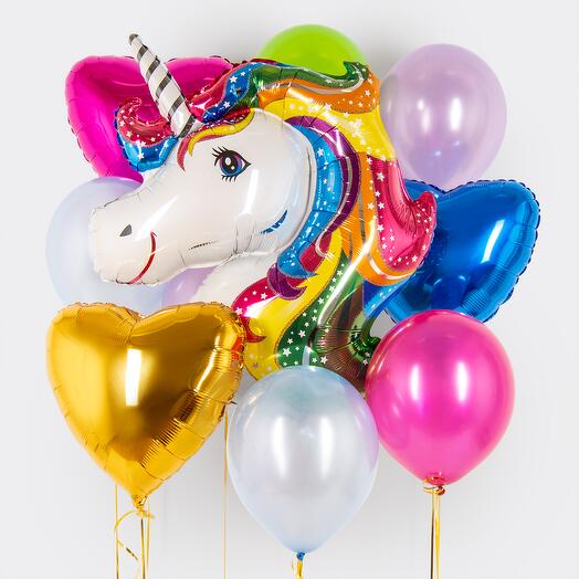 Juego de bolas de unicornio arcoíris