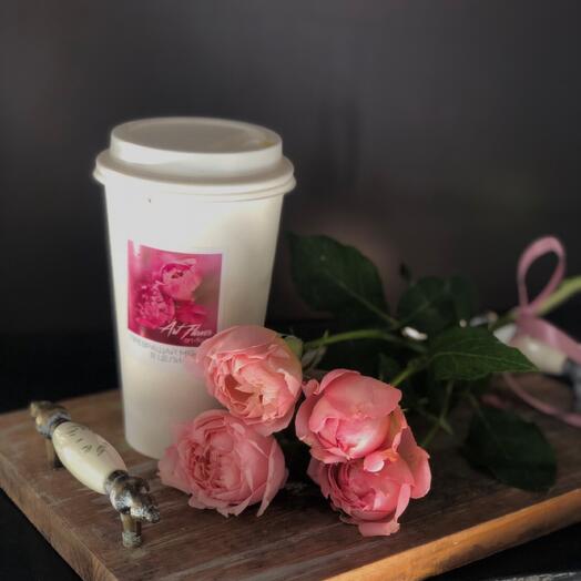 Flower and coffee