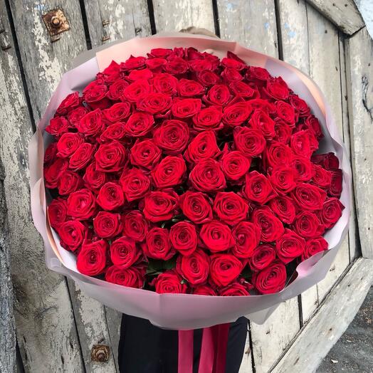 Ramo de 101 rosas rojas