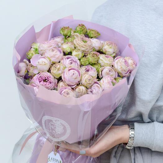 Пионовидные розы Силвер Лейс