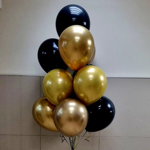 Fuente de bolas "Negro y oro"