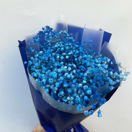 Букет из 5 голубых гипсофил