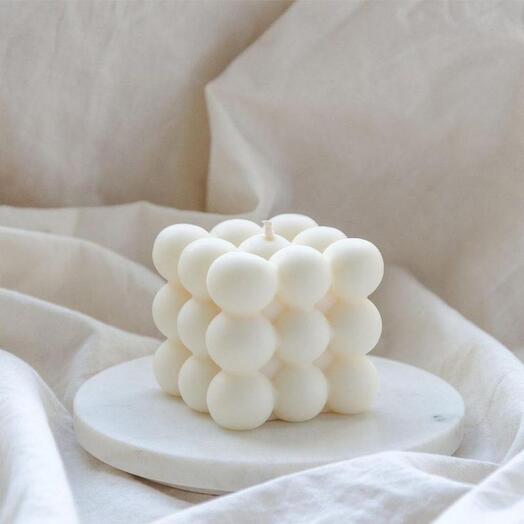 Формовая свеча CUBE BIG WHITE