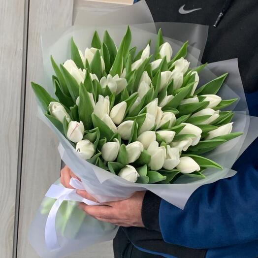 Snow-white tulip