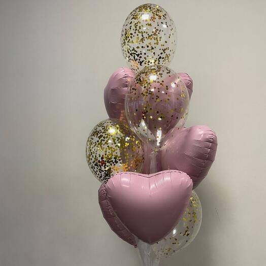Set of balls "Dusty rose"
