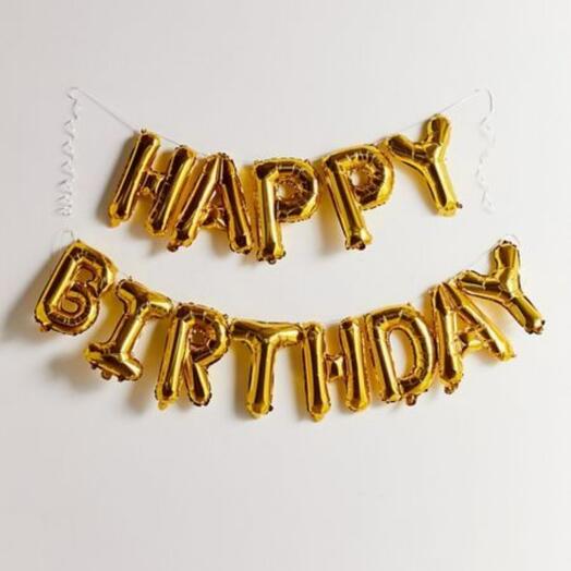 Гирлянда из шаров Happy Birthday
